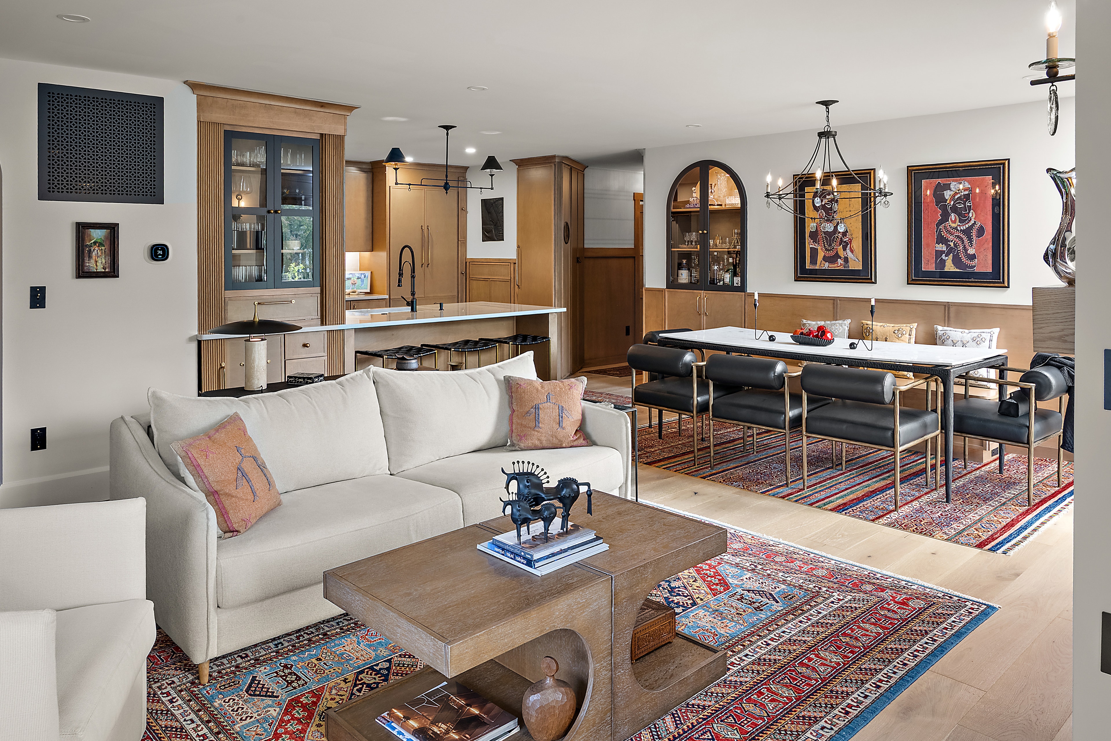 Open concept living room and kitchen